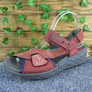 Cobb Hill by New Balance Women 9 Red‎ Suede Sandals Comfort Adjustable Walking